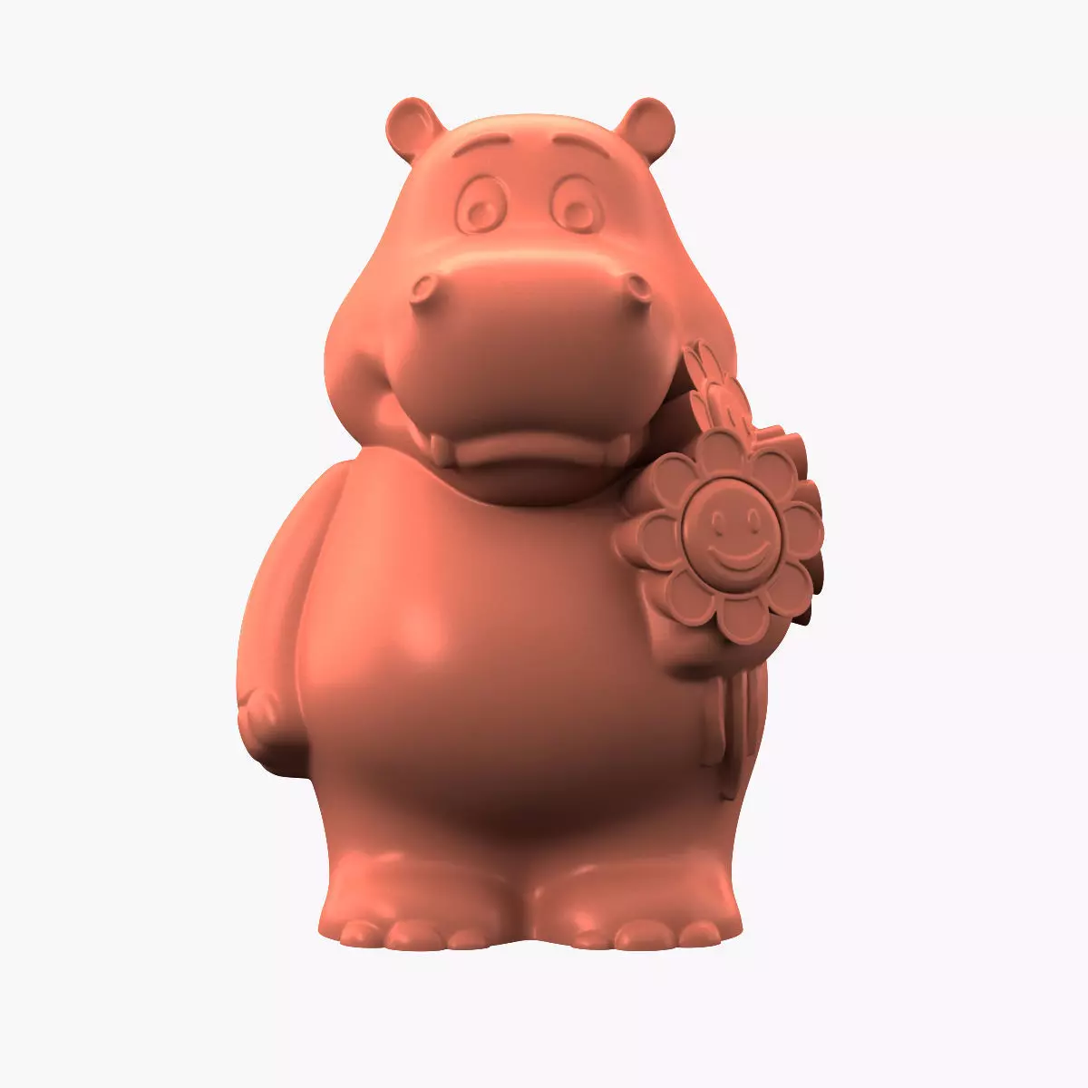 hippopotamus bear 3D print model_0