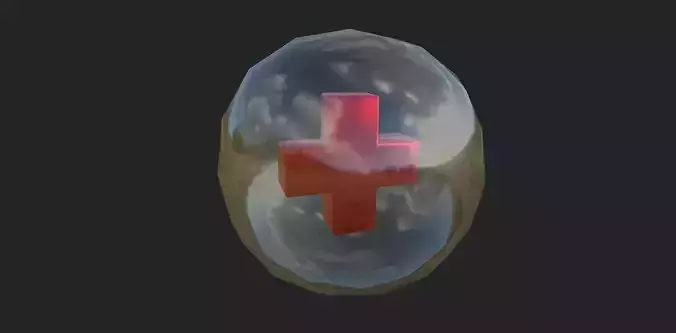 Low-Poly Health Sphere Health Item Aid kit  Collection