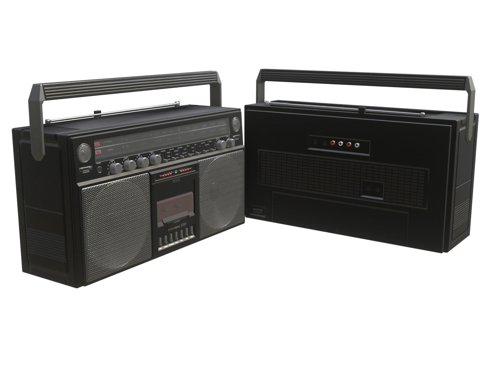 Game-ready Retro Boombox - 2 versions 3D Model Collection_41