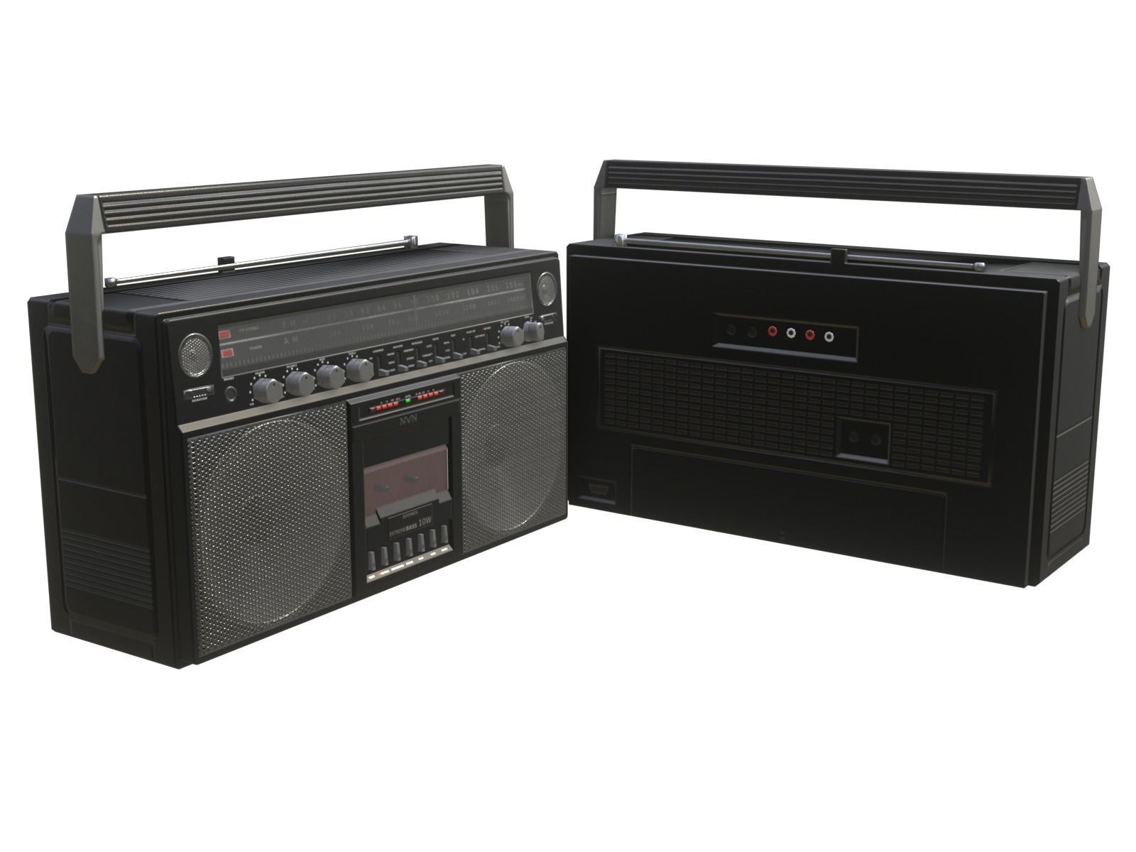 Game-ready Retro Boombox - 2 versions 3D Model Collection_43
