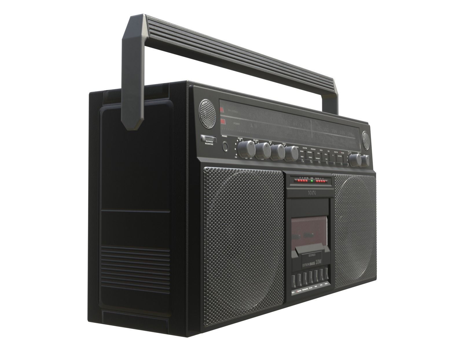 Game-ready Retro Boombox - 2 versions 3D Model Collection_19