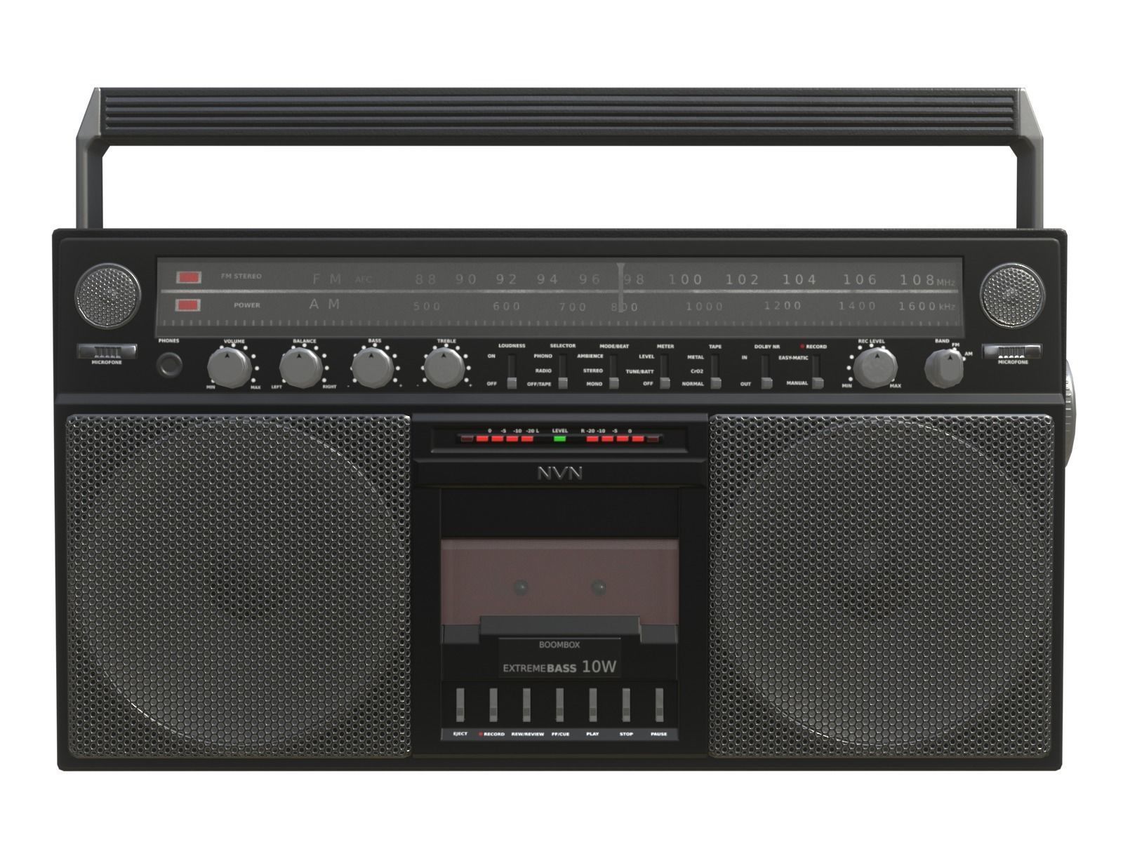 Game-ready Retro Boombox - 2 versions 3D Model Collection_3