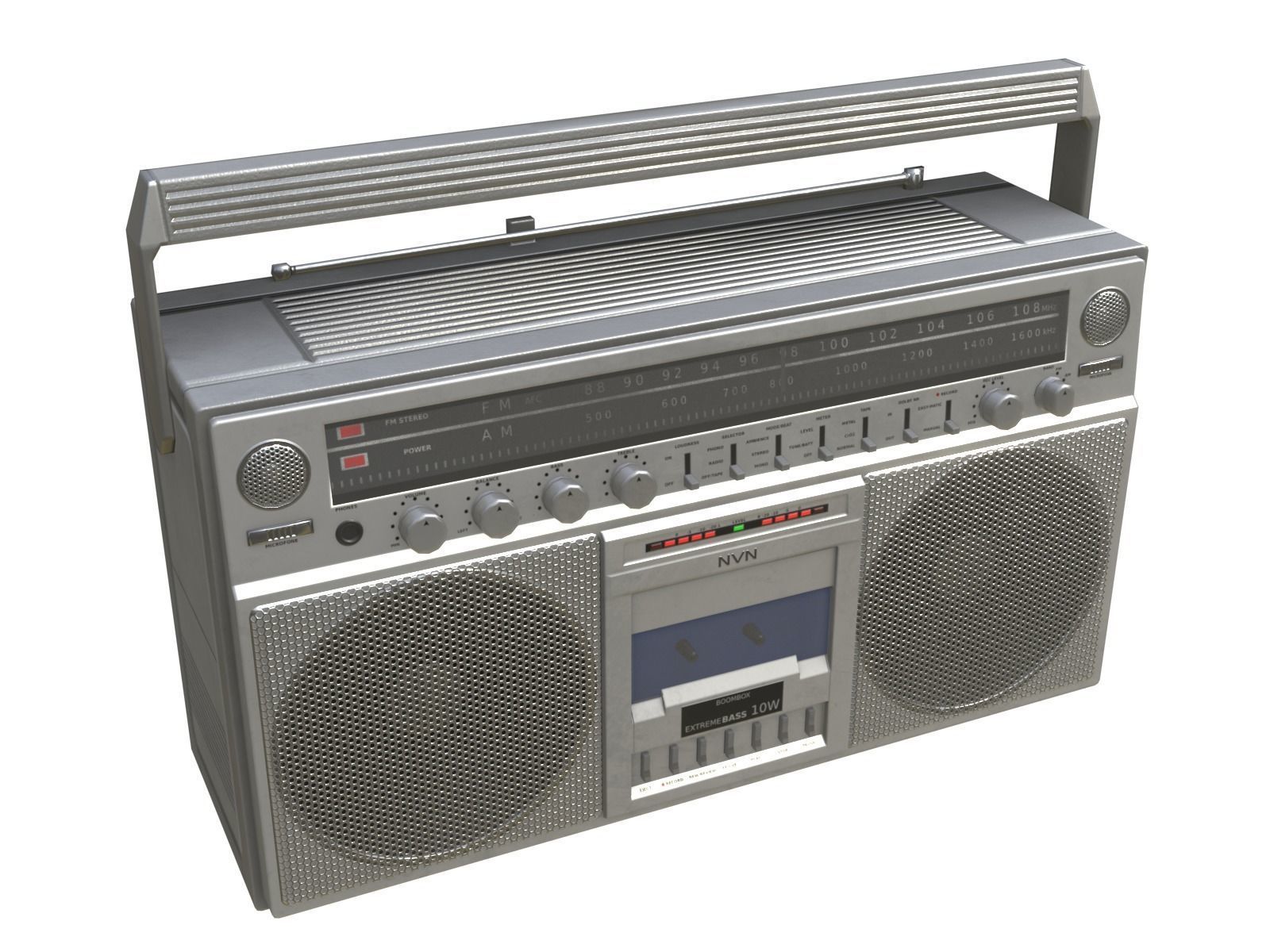 Game-ready Retro Boombox - 2 versions 3D Model Collection_39