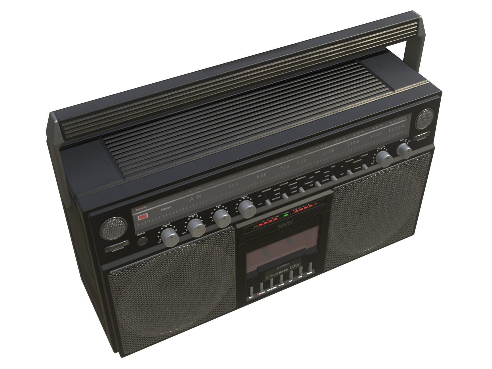 Game-ready Retro Boombox - 2 versions 3D Model Collection_11