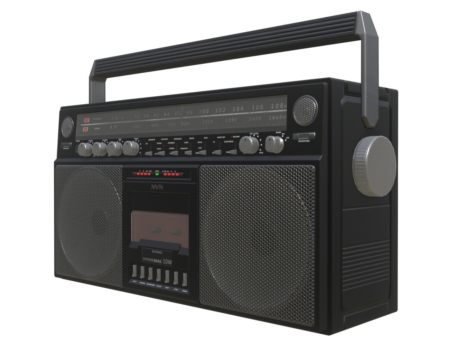 Game-ready Retro Boombox - 2 versions 3D Model Collection_5