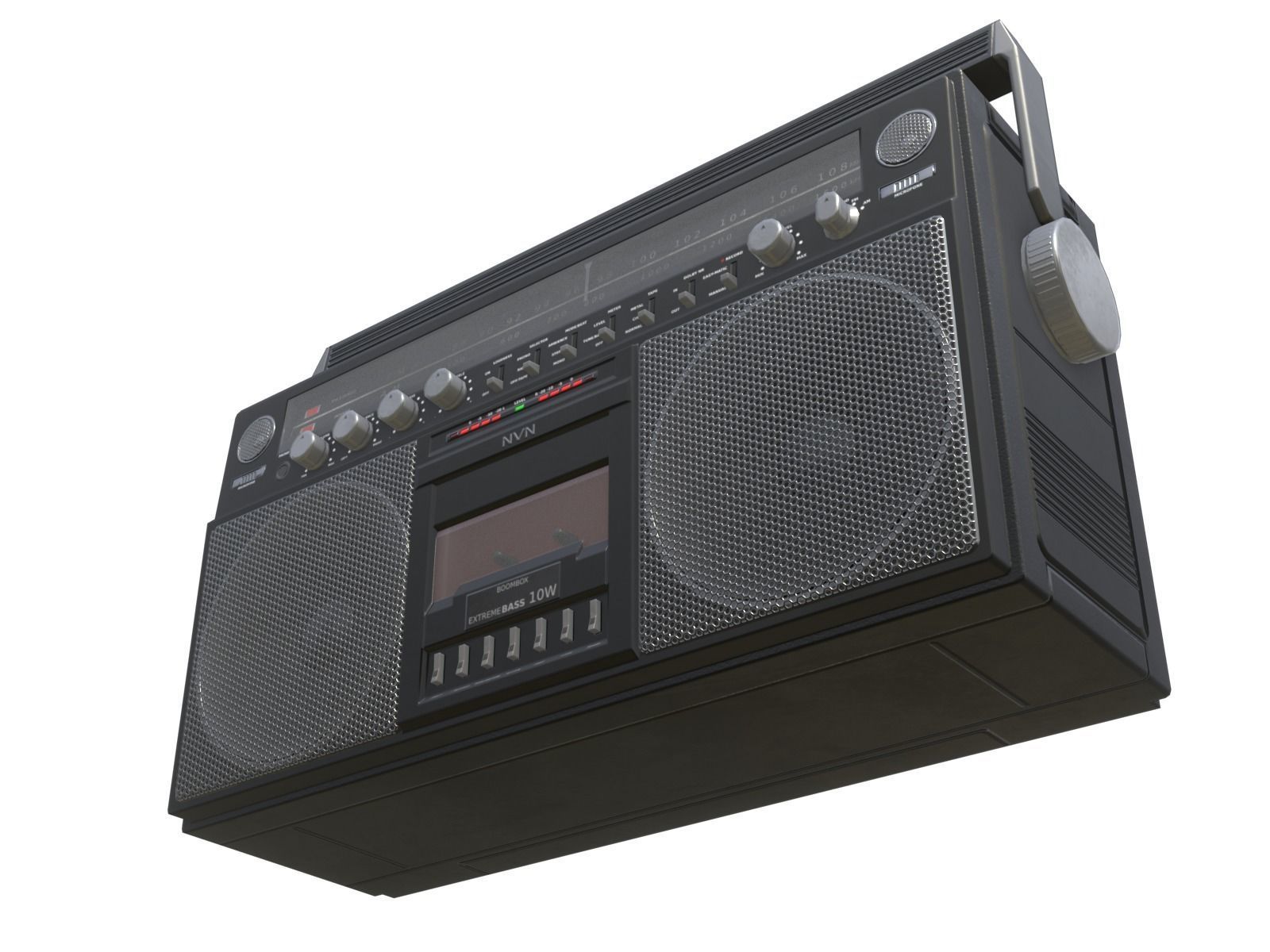 Game-ready Retro Boombox - 2 versions 3D Model Collection_13