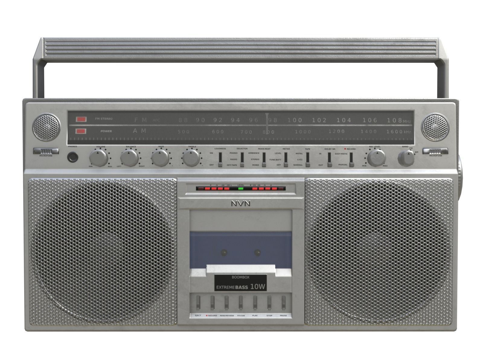 Game-ready Retro Boombox - 2 versions 3D Model Collection_4