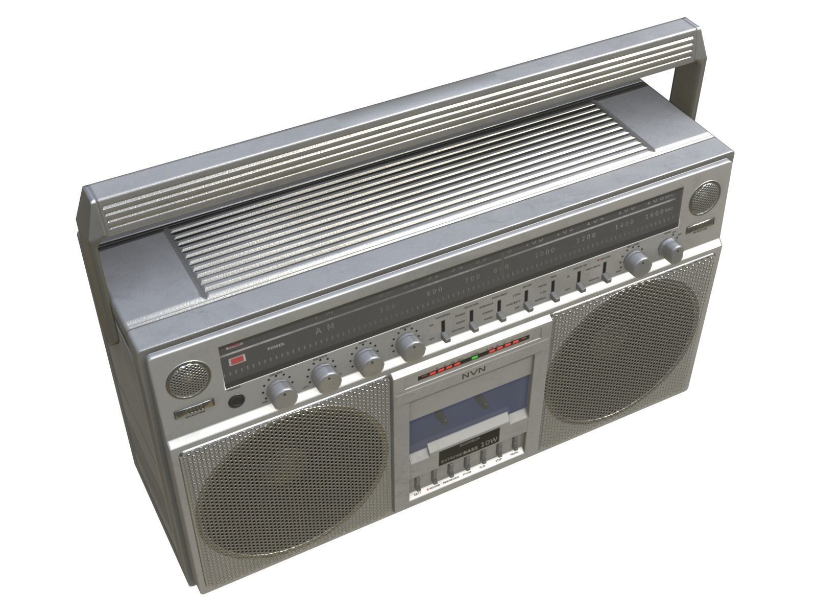 Game-ready Retro Boombox - 2 versions 3D Model Collection_12