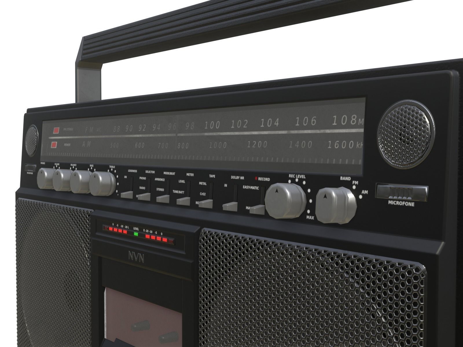 Game-ready Retro Boombox - 2 versions 3D Model Collection_23