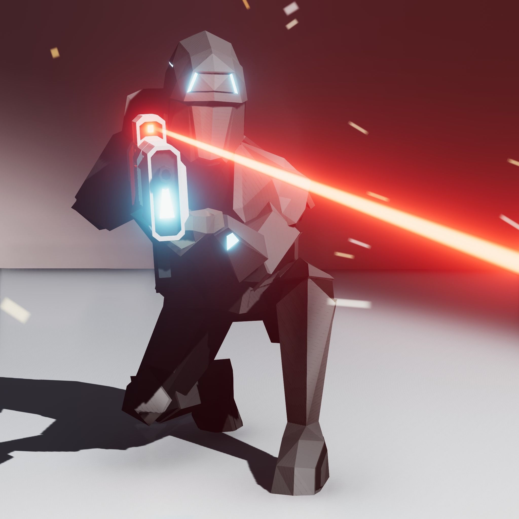 Imminence Low Poly Sci-fi Soldiers Low-poly 3D model_2