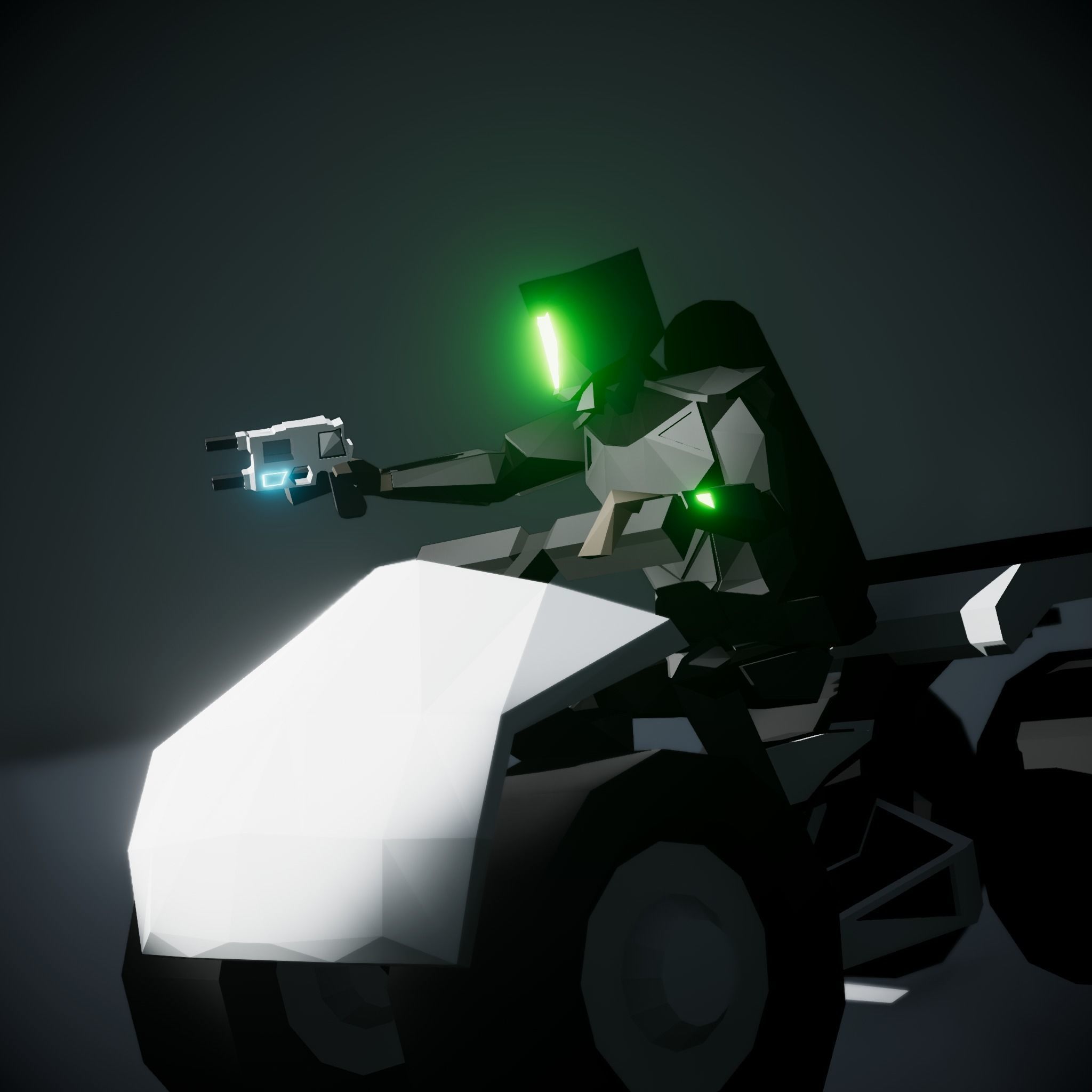 Imminence Low Poly Sci-fi Soldiers Low-poly 3D model_1