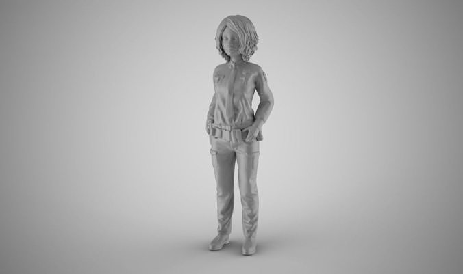 Police 2 woman 3D print model