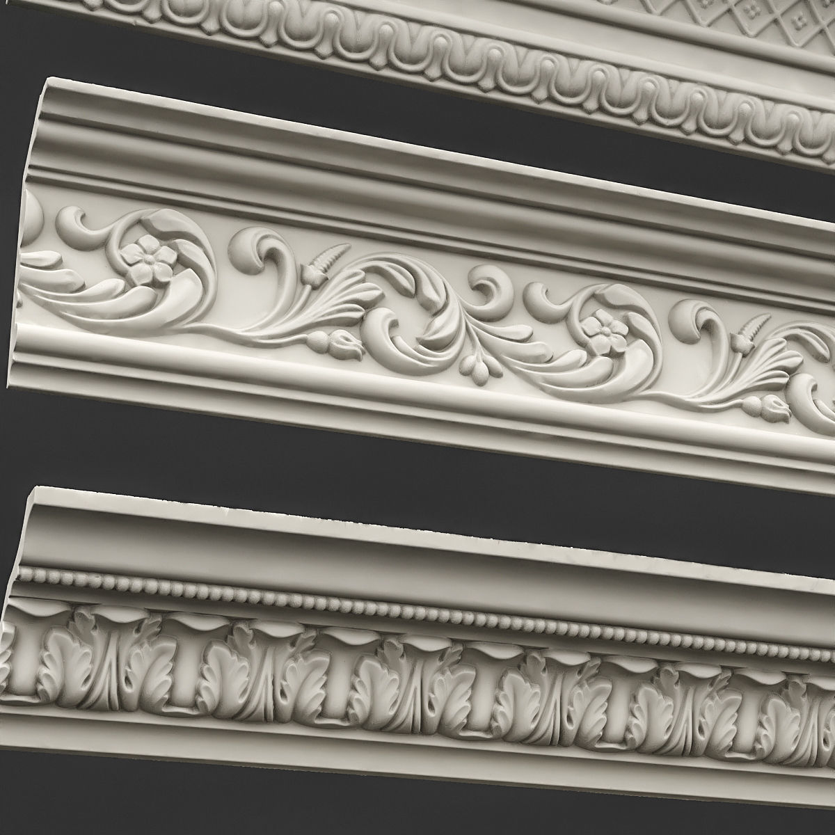 classic ceiling pattern 05 3D model_3