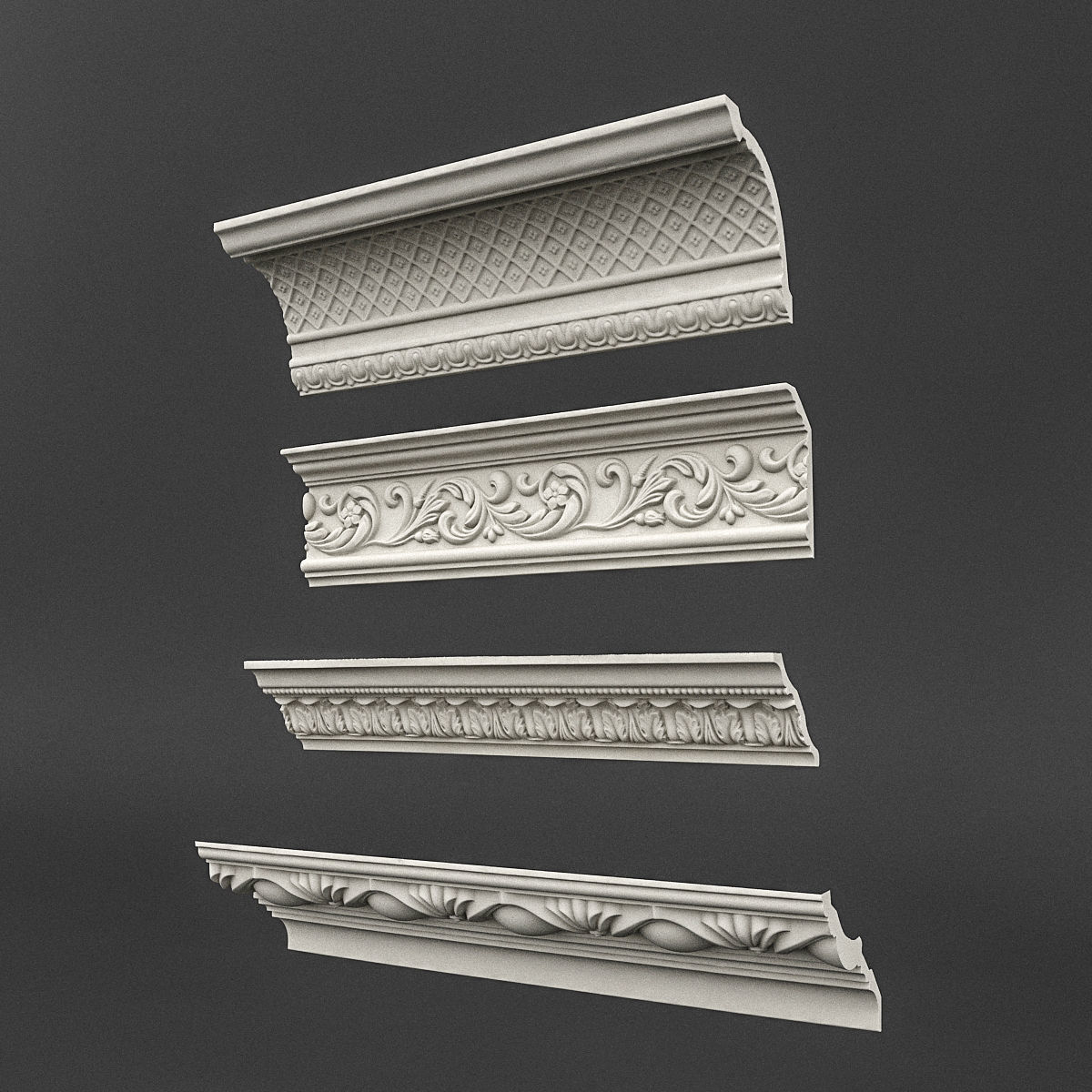 classic ceiling pattern 05 3D model_1