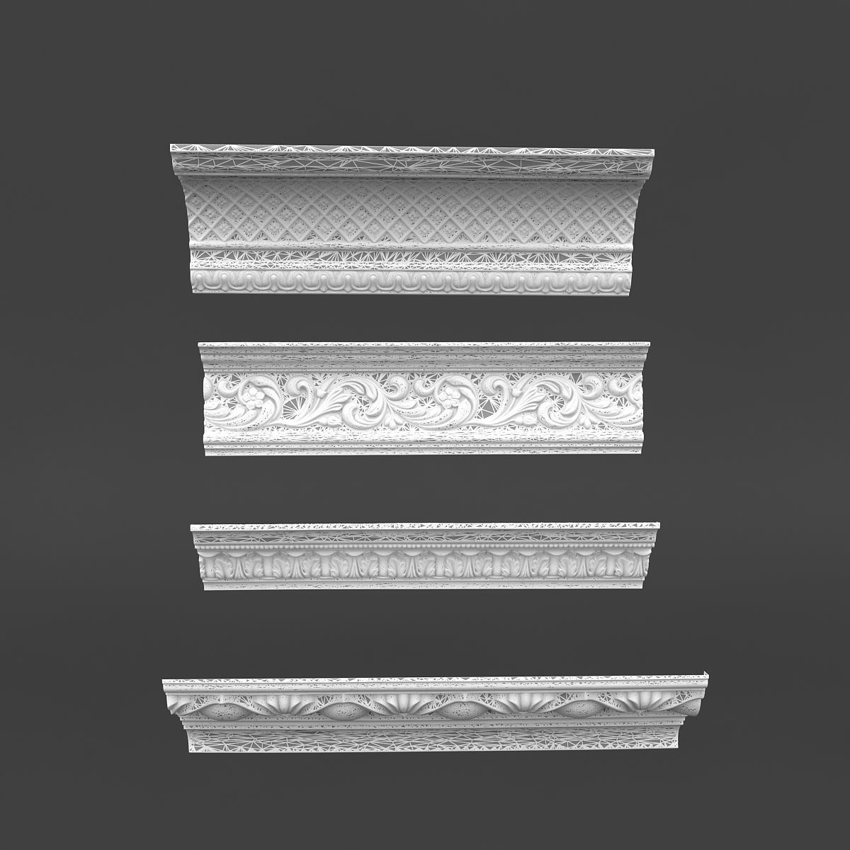 classic ceiling pattern 05 3D model_6
