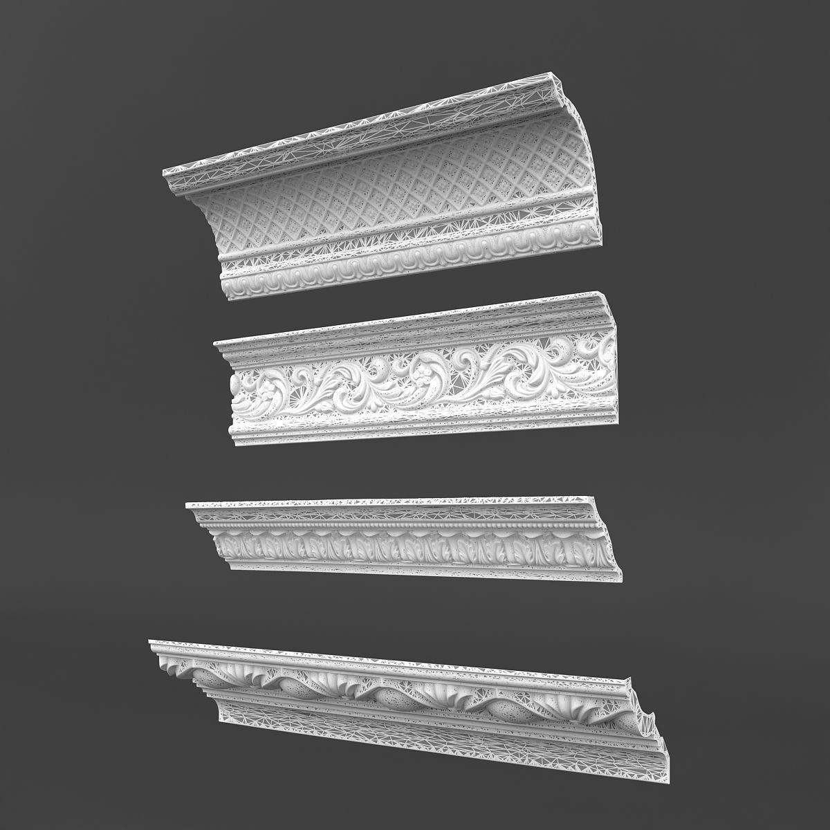 classic ceiling pattern 05 3D model_5