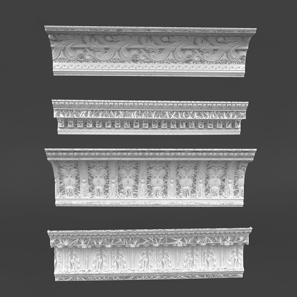 classic ceiling pattern 06 3D model_6
