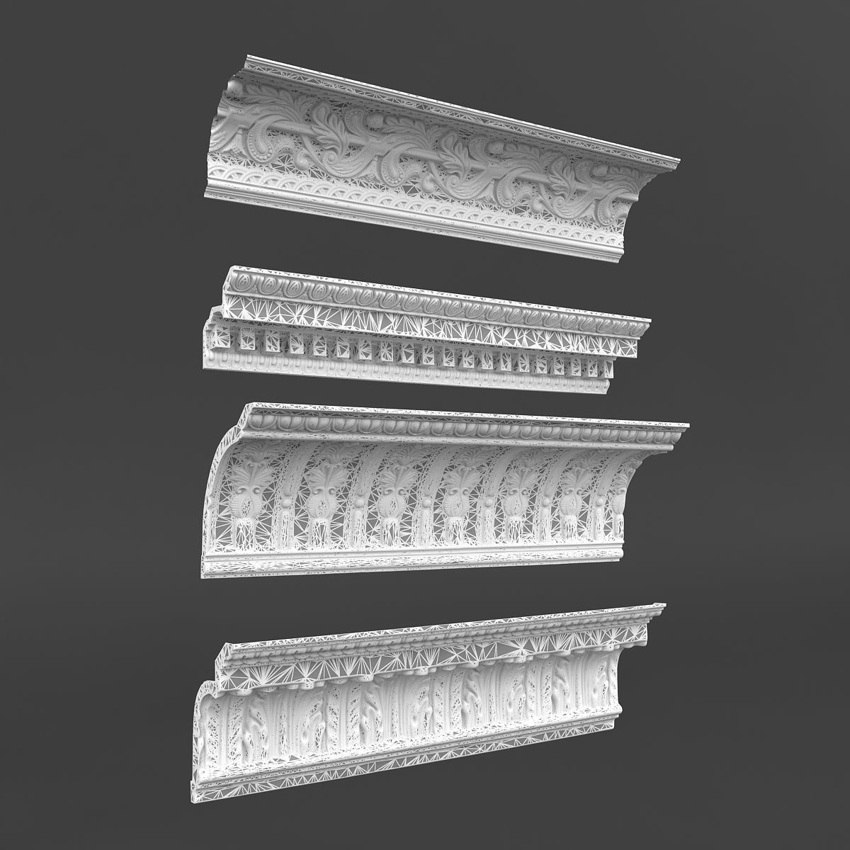 classic ceiling pattern 06 3D model_4