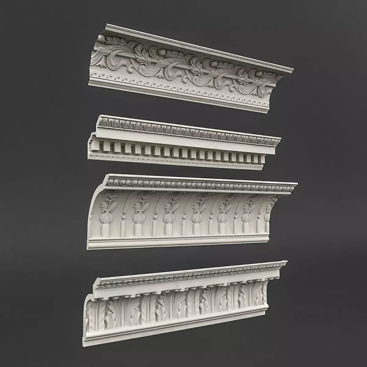 classic ceiling pattern 06 3D model_0