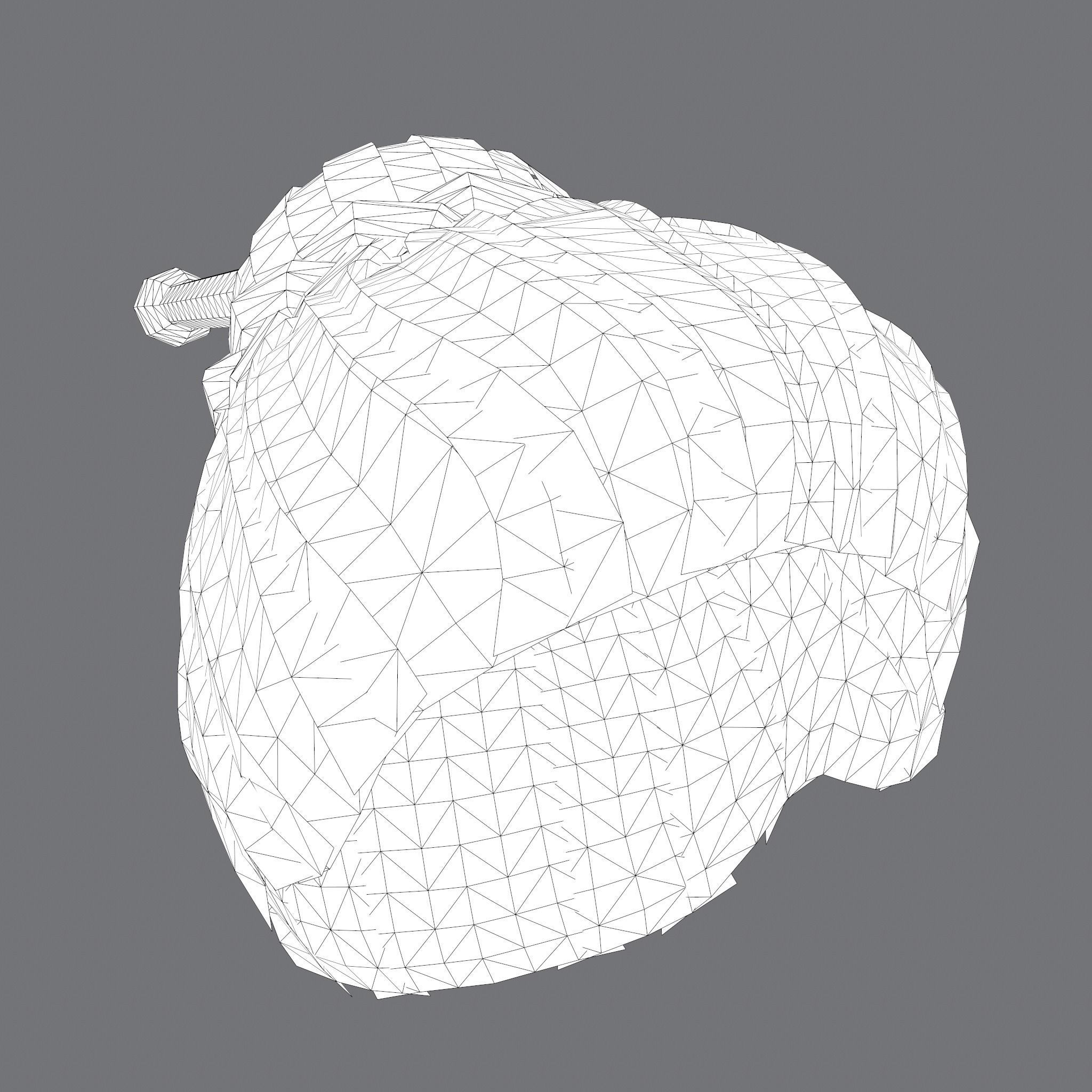 Medieval Style Long Braided Hair Low-poly 3D model_31