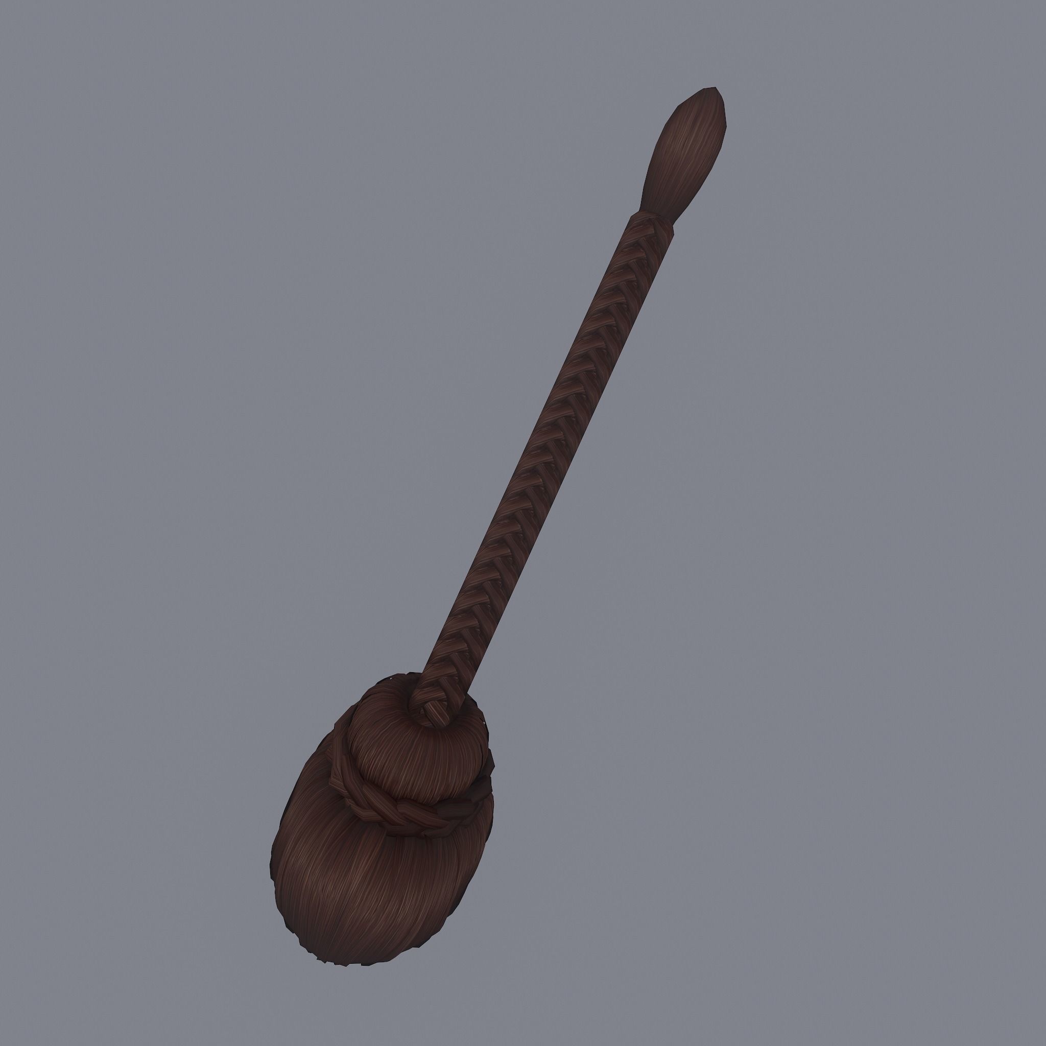 Medieval Style Long Braided Hair Low-poly 3D model_11