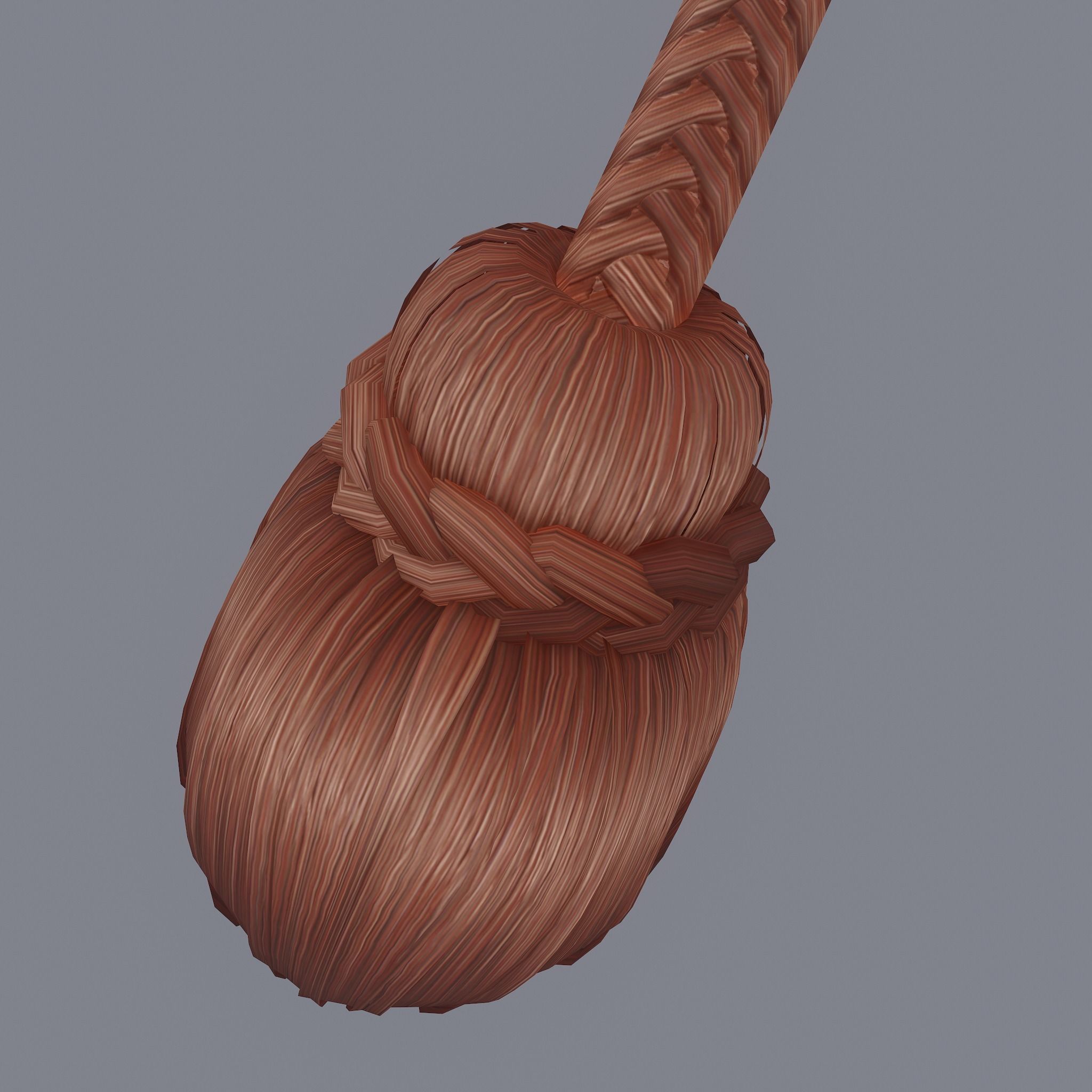 Medieval Style Long Braided Hair Low-poly 3D model_13