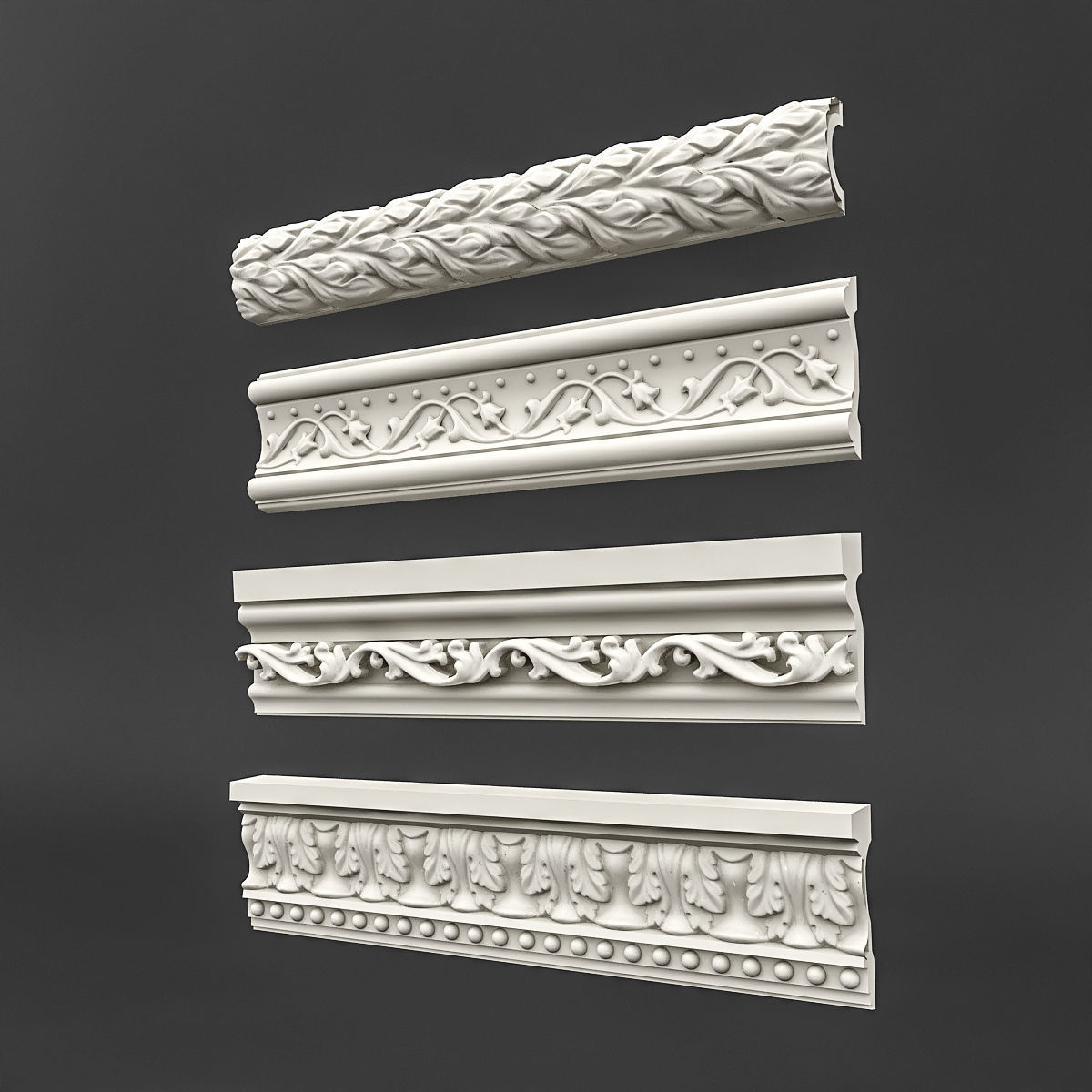 classic ceiling pattern 07 3D model_1