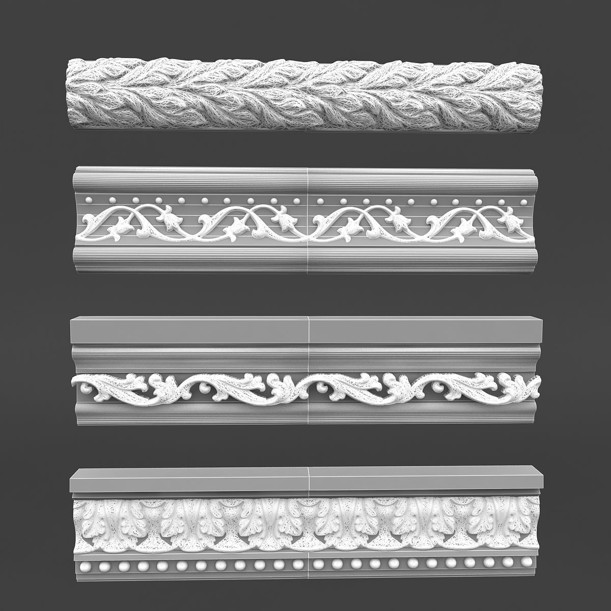 classic ceiling pattern 07 3D model_6