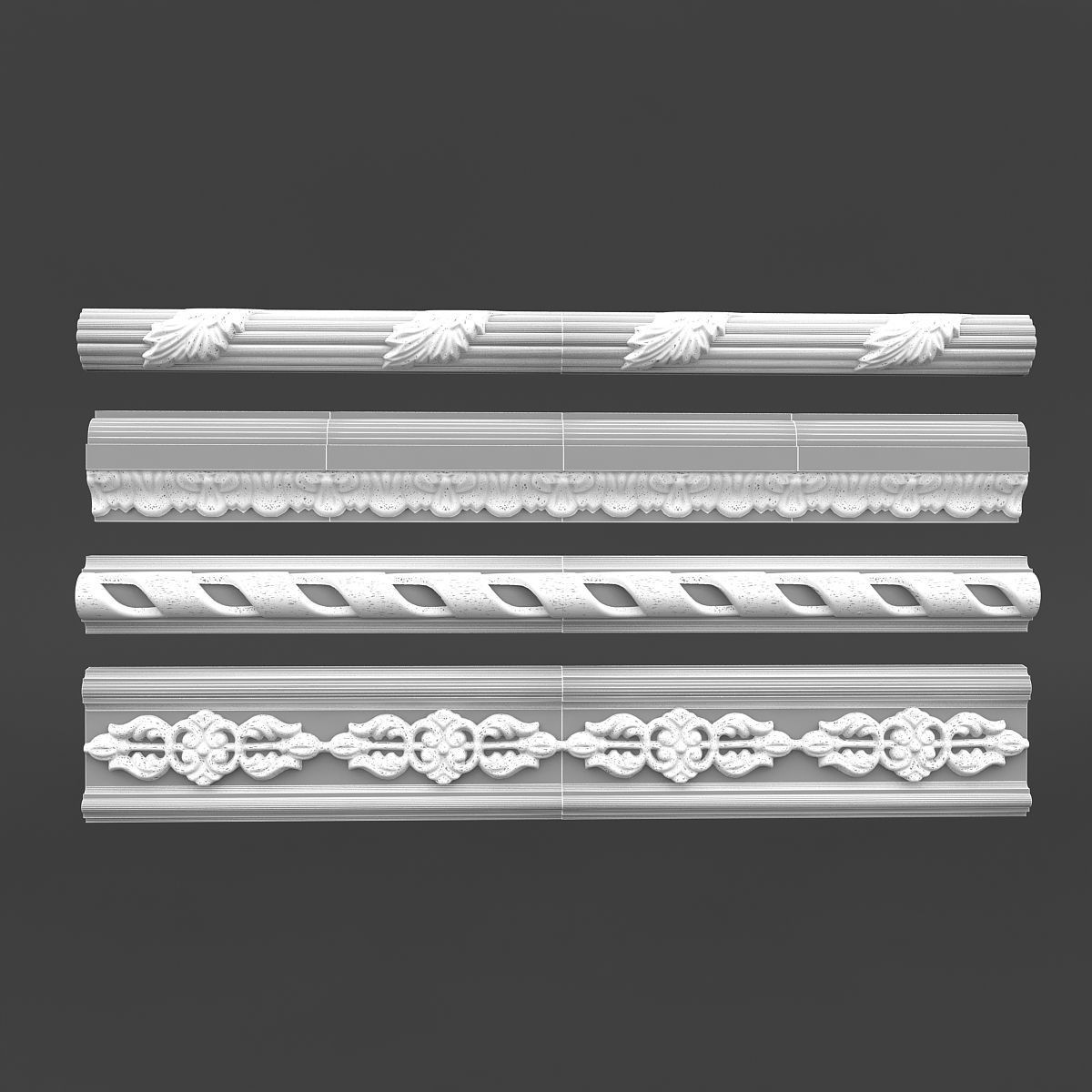 classic ceiling pattern 08 3D model_6