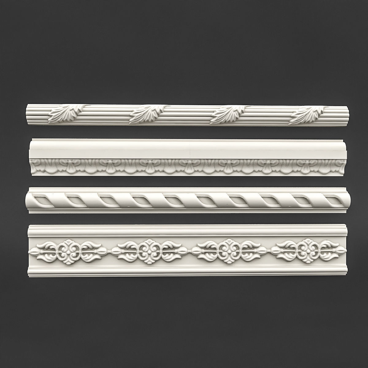 classic ceiling pattern 08 3D model_2