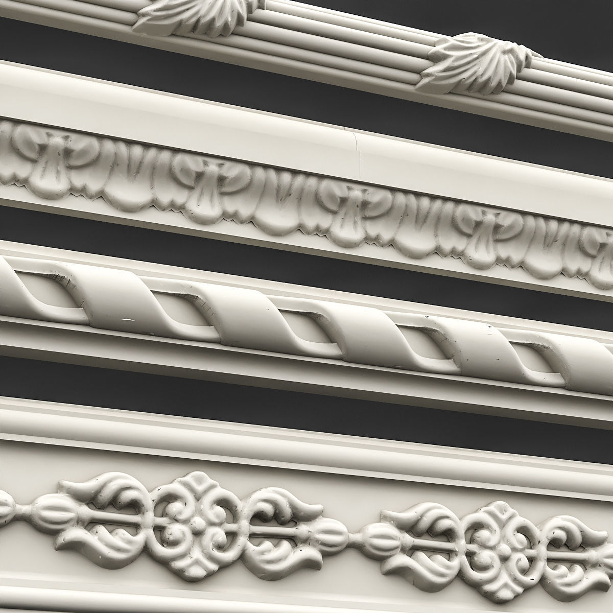 classic ceiling pattern 08 3D model_3