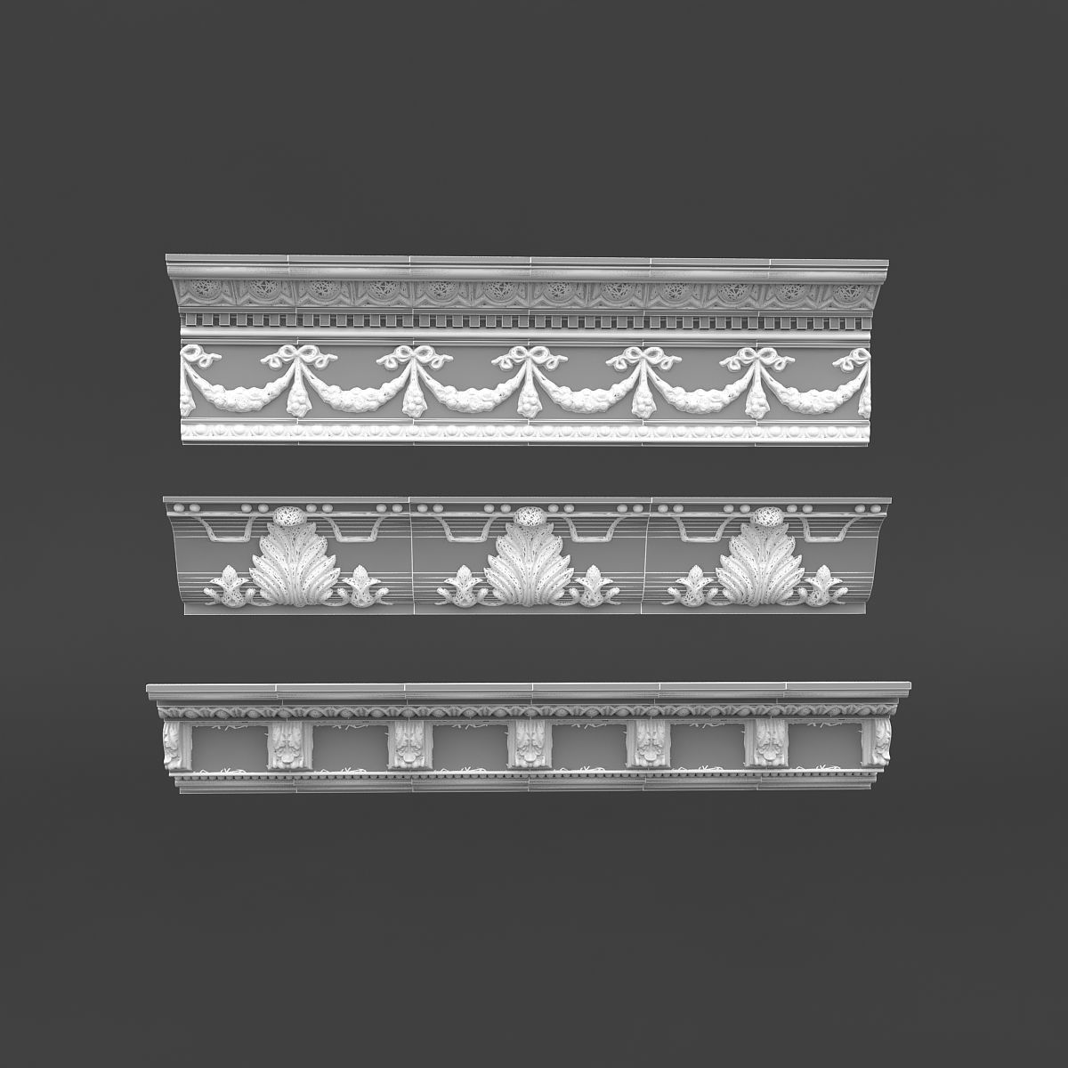 classic ceiling pattern 09 3D model_6