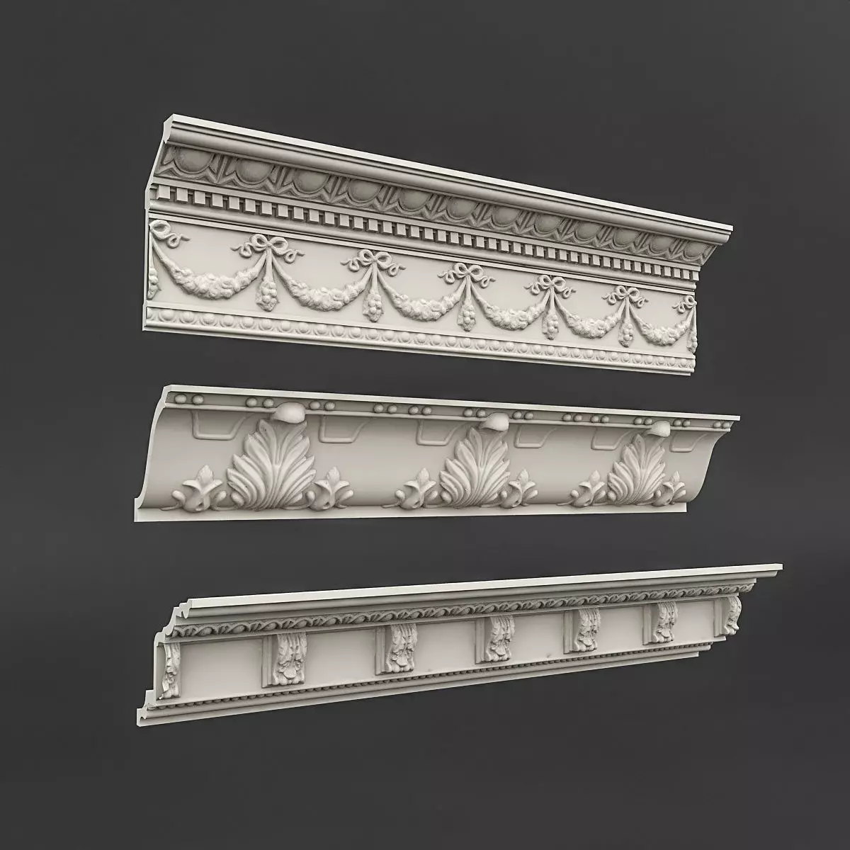 classic ceiling pattern 09 3D model_0