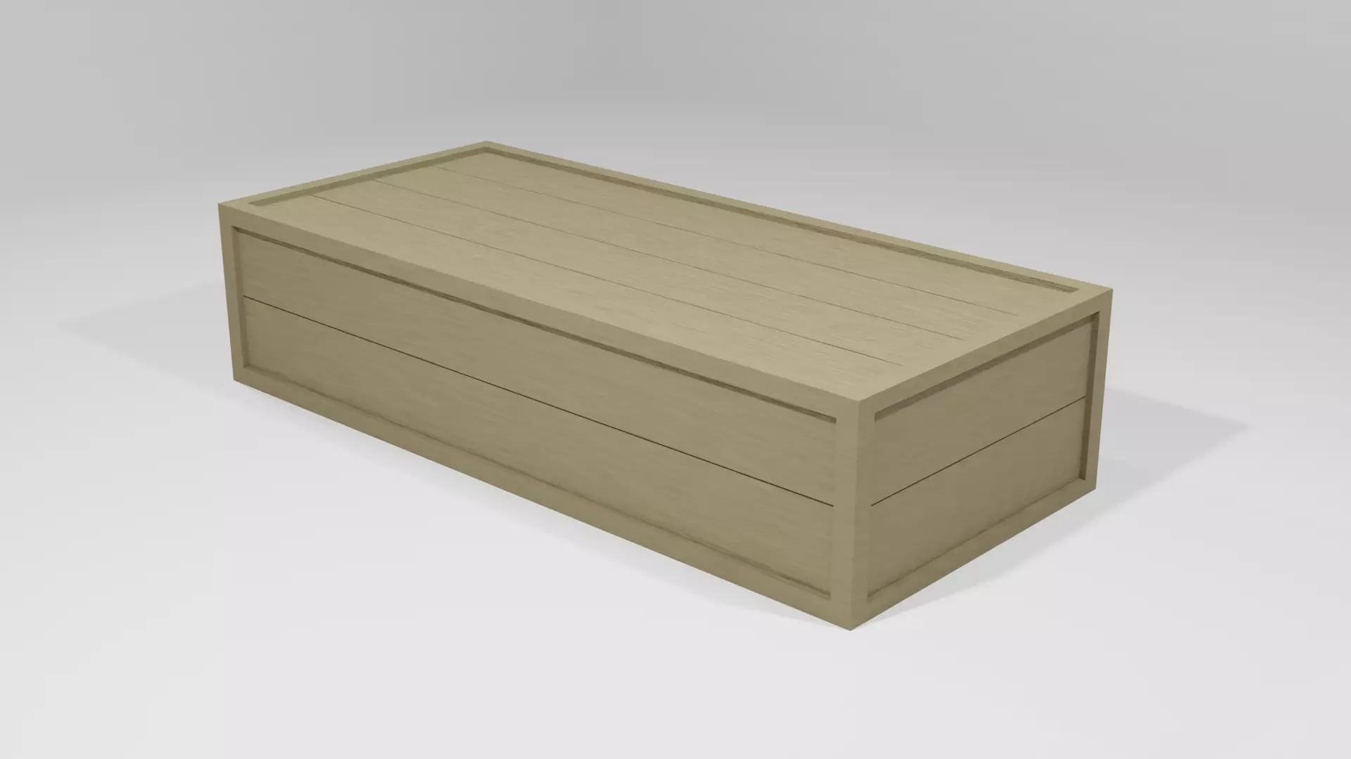 Low Poly Wooden Crate 3 Low-poly 3D model_0