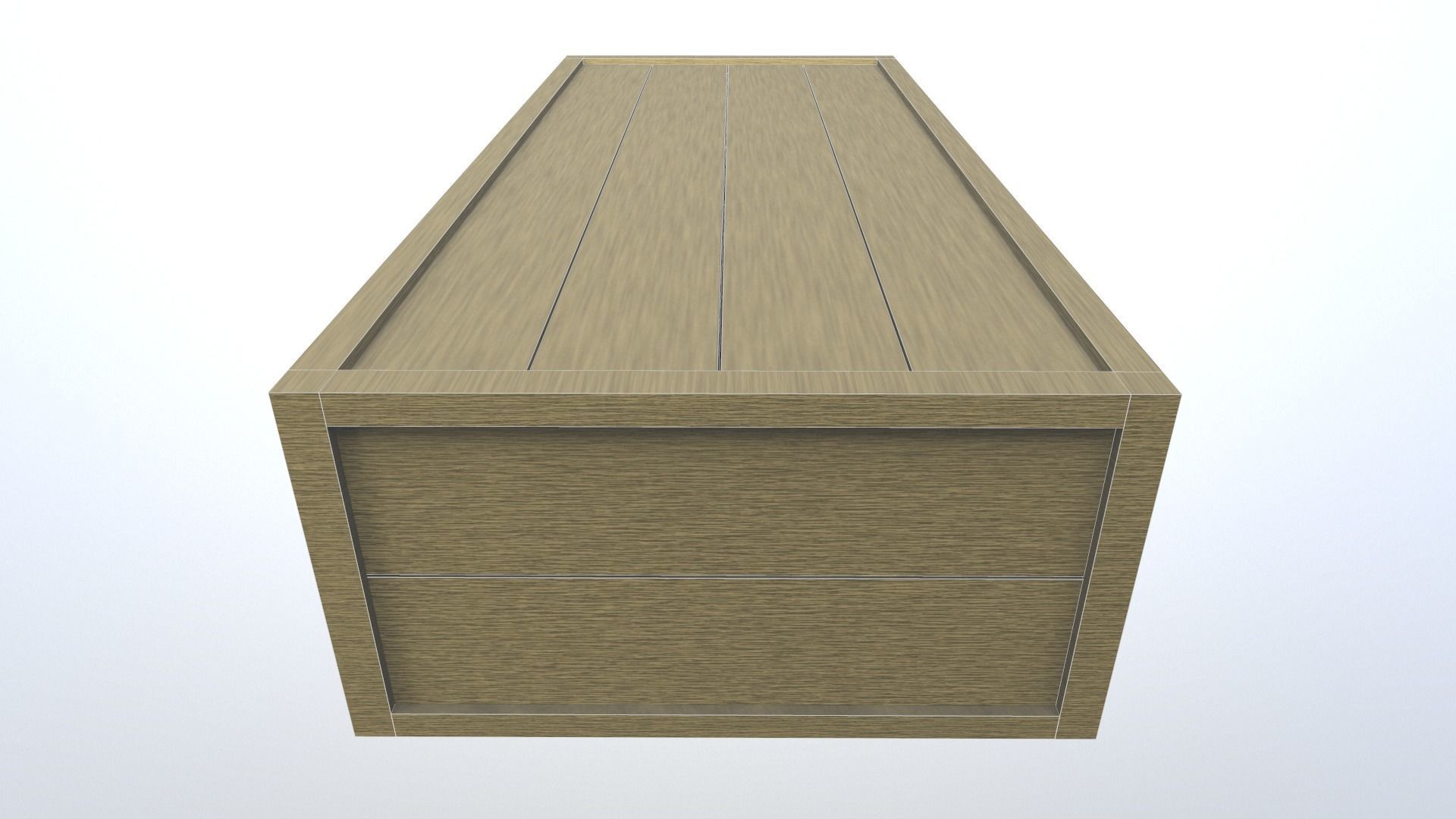 Low Poly Wooden Crate 3 Low-poly 3D model_12
