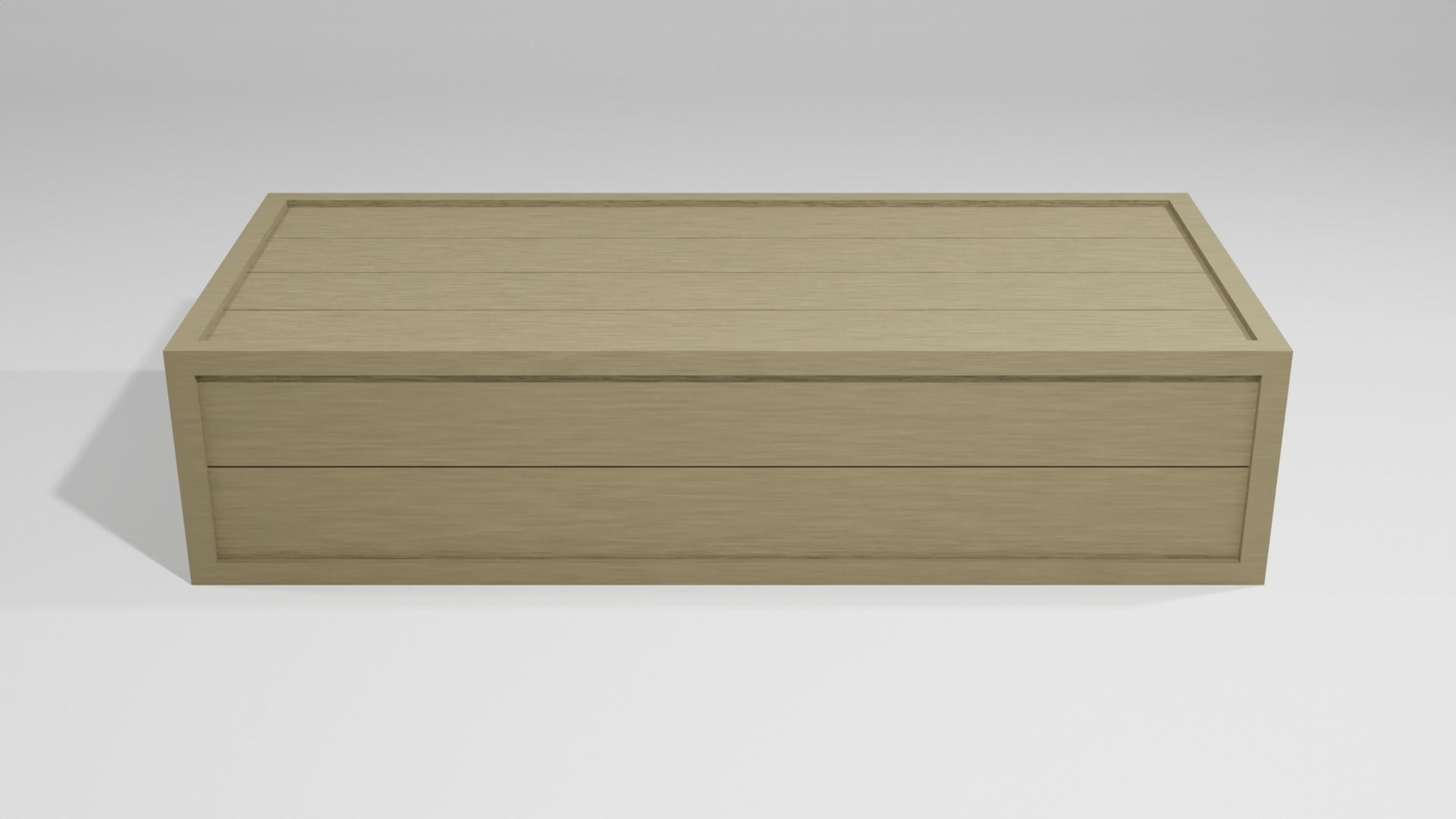 Low Poly Wooden Crate 3 Low-poly 3D model_3