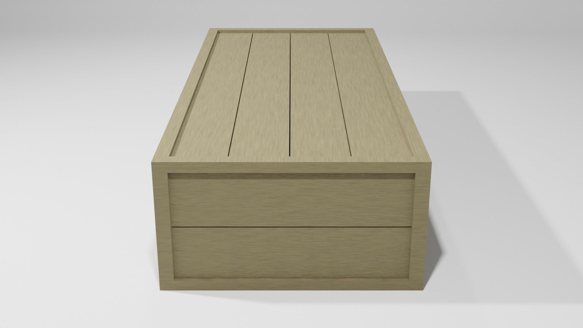 Low Poly Wooden Crate 3 Low-poly 3D model_6