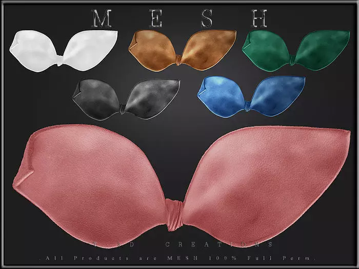 Ribbon mesh bows Low-poly 3D model_0