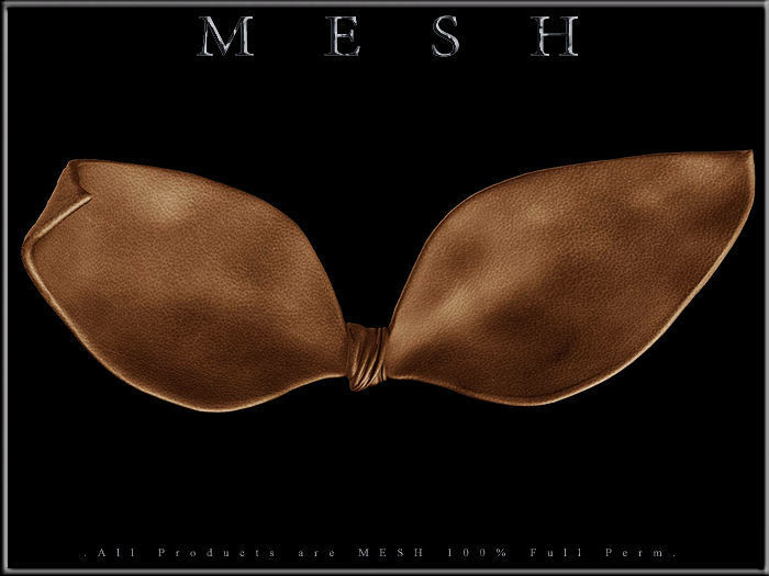 Ribbon mesh bows Low-poly 3D model_6