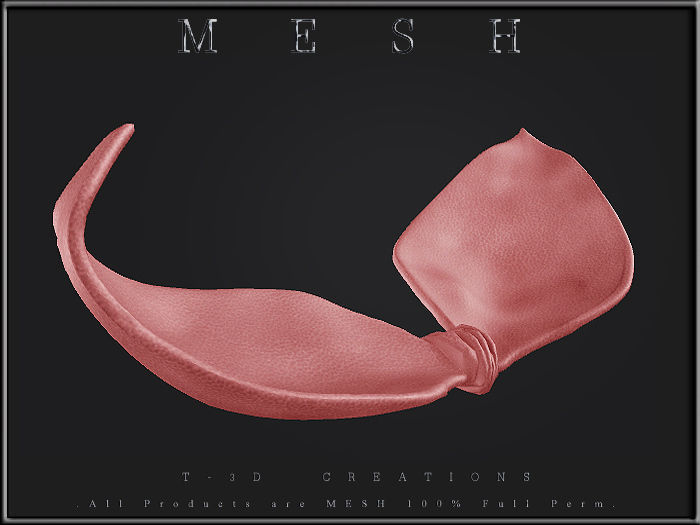 Ribbon mesh bows Low-poly 3D model_1