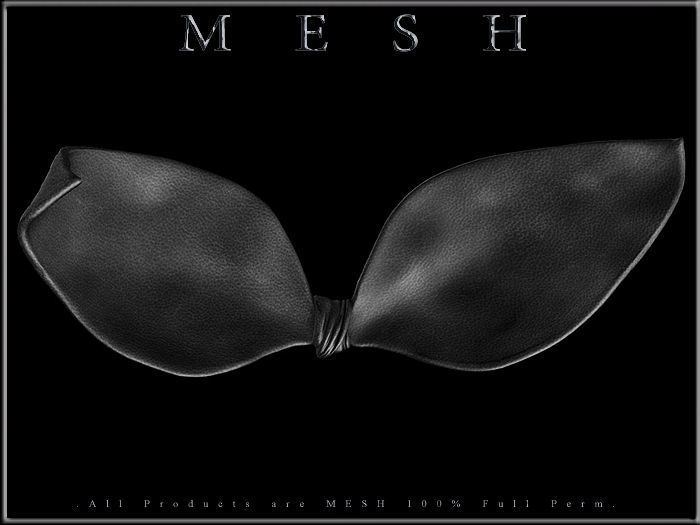 Ribbon mesh bows Low-poly 3D model_7