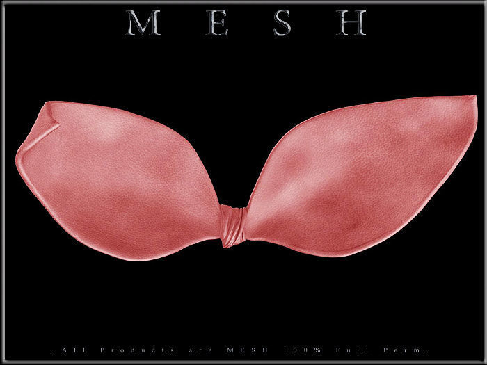 Ribbon mesh bows Low-poly 3D model_2