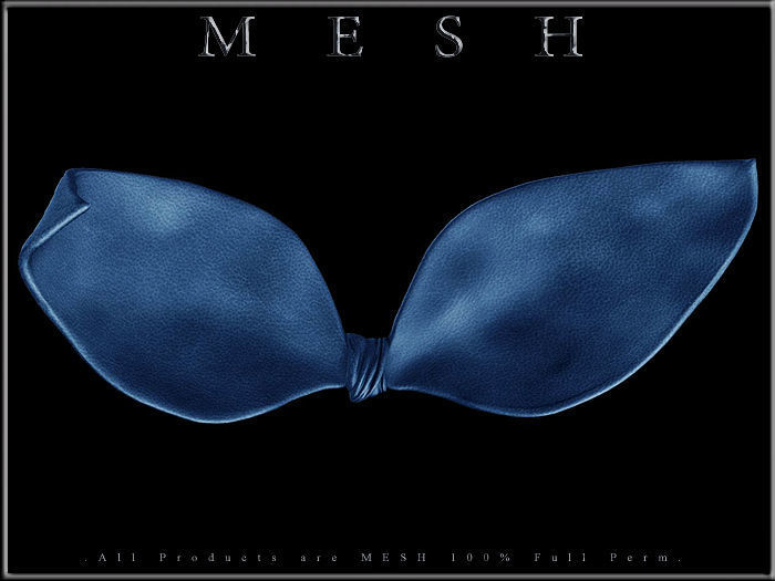 Ribbon mesh bows Low-poly 3D model_4