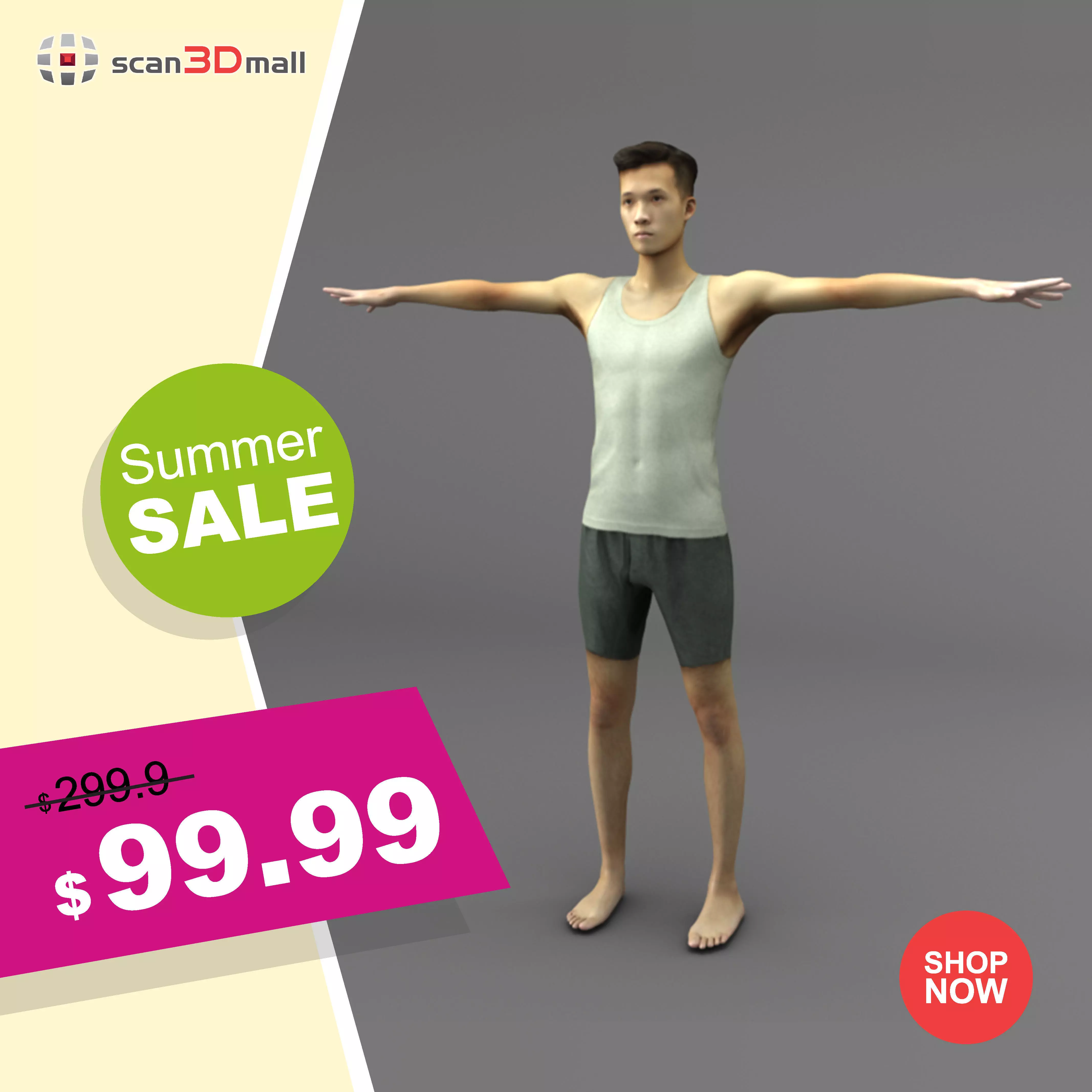 A Rigged Handsome Man 3D model_0