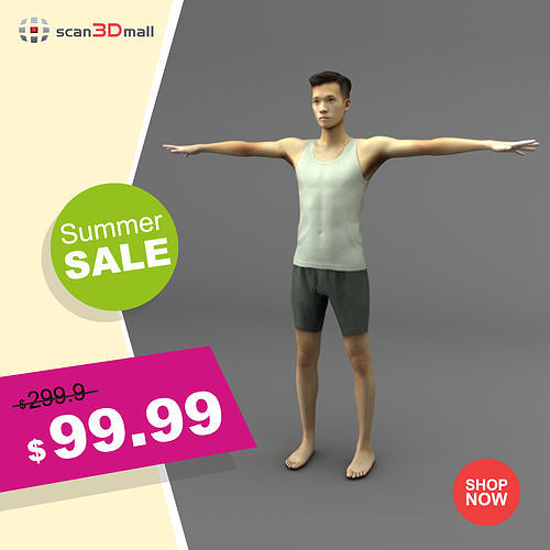 A Rigged Handsome Man 3D model