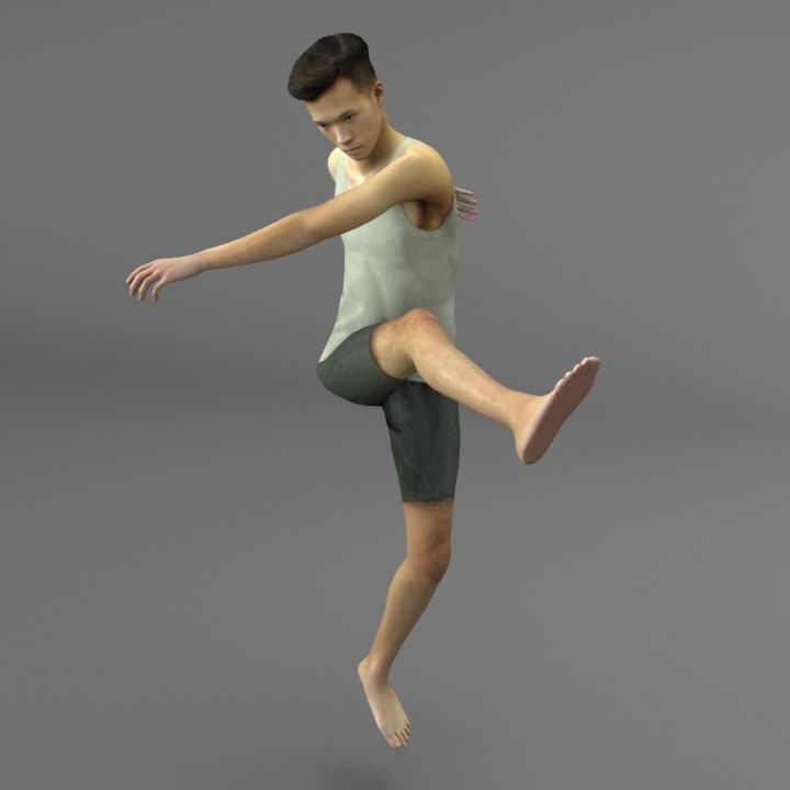 A Rigged Handsome Man 3D model_3