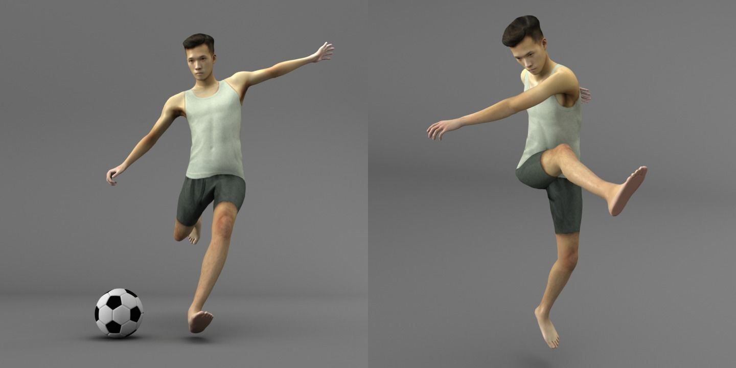 A Rigged Handsome Man 3D model_5