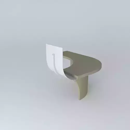Half round desk Free 3D model