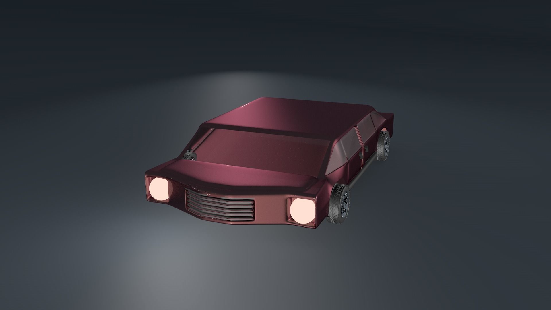 Car For Video Games 3D model_2
