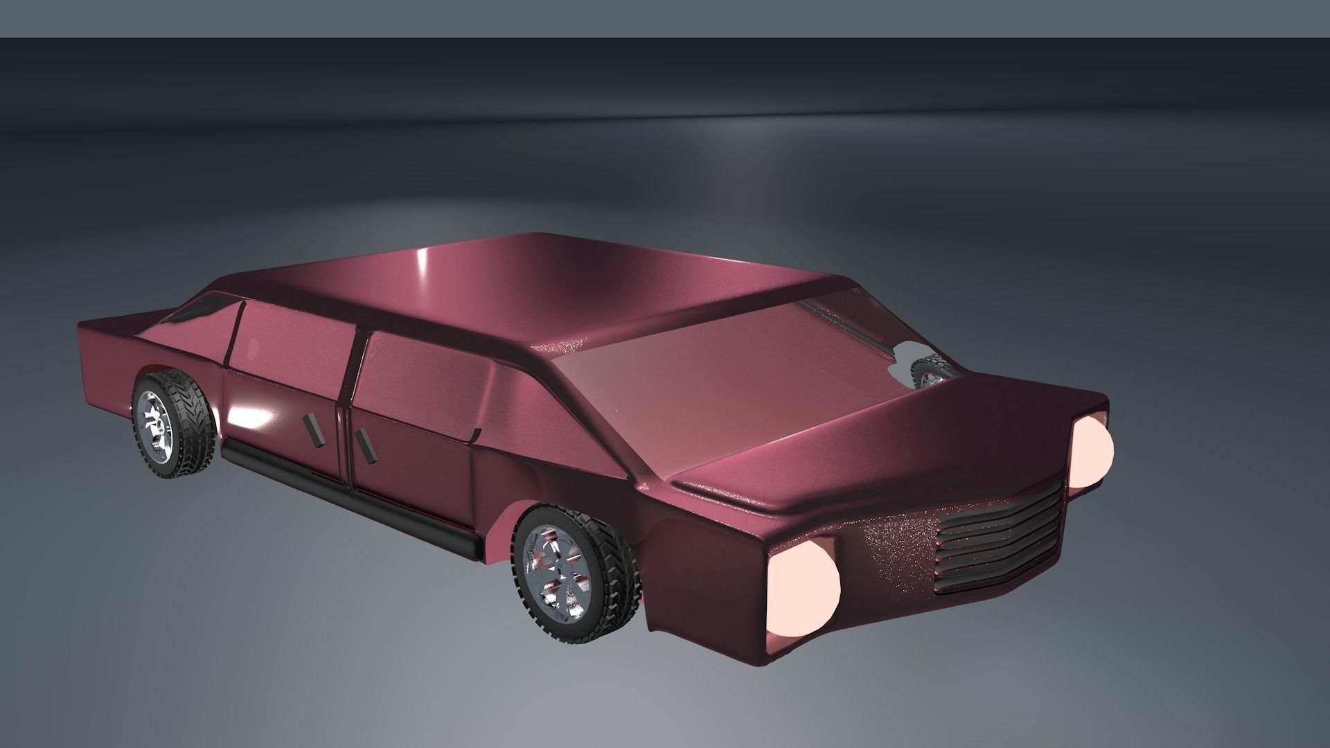Car For Video Games 3D model_1